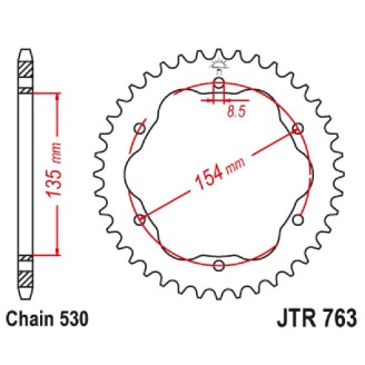 CORONA JT 763 z40 ZBK ZINCATA NERA Ducati Multistrada 1200 10-17 JT