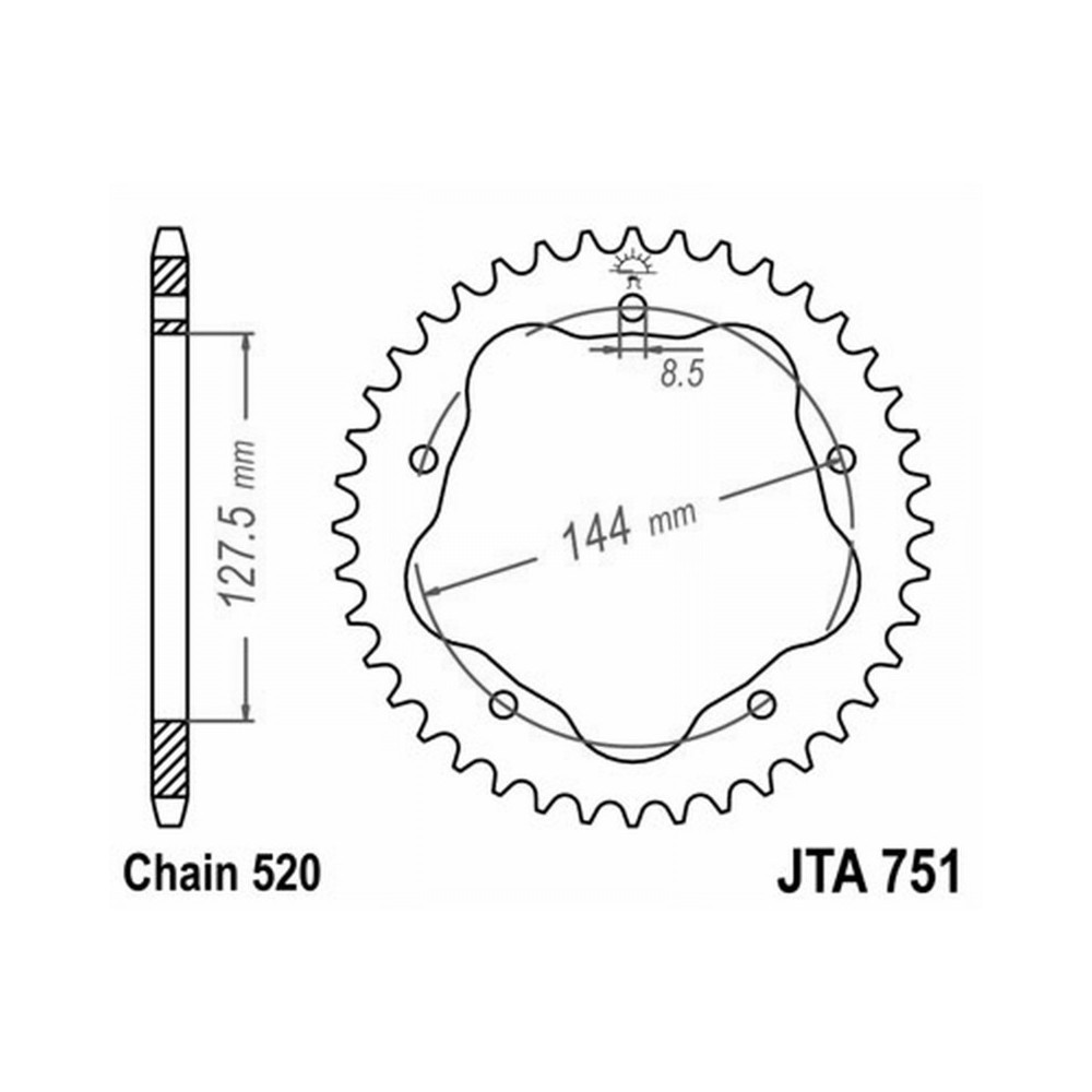 CORONA ALL.7075T6 JTA751z38BLKRICHIEDE PARASTRAPPI JTA750B Ducati 7...