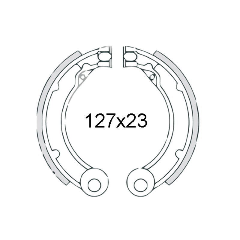 RMS Classic Rear couple brake shoes Piaggio Vespa 125-150cc 19631972 081229 Brake Shoes Rms Classic