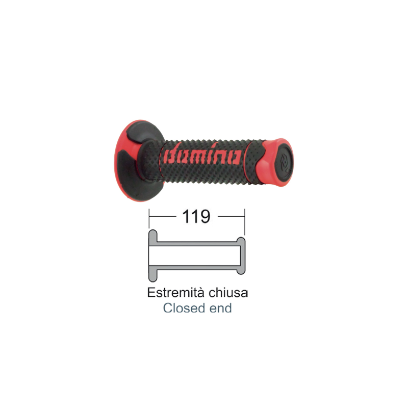 DOMINO BlackRed dsh grips Knobs Domino