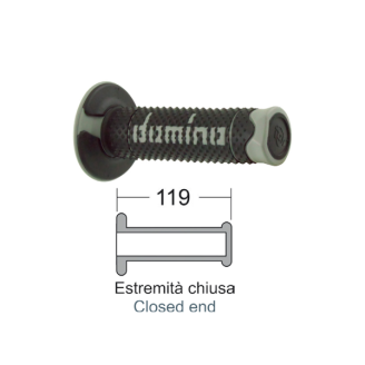 DOMINO Grips greyblack soft Knobs Domino