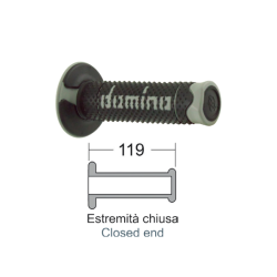 Manopole Domino Soft Hand Nero/Grigio