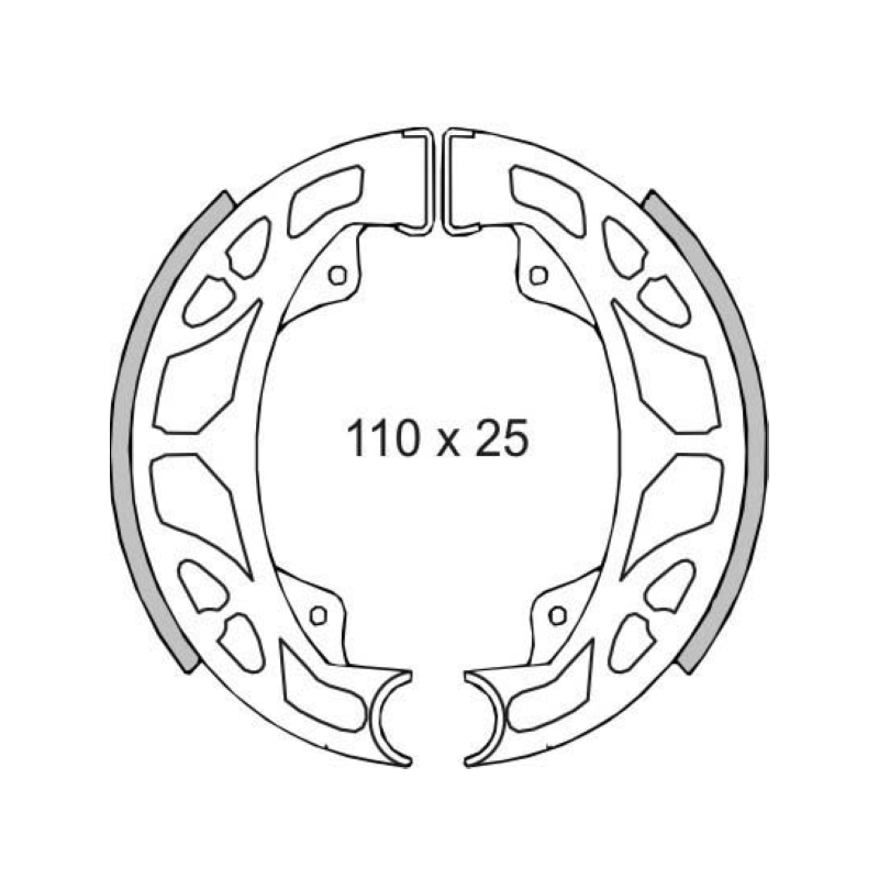 Mâchoires de frein arrière RMS Piaggio SkipperVespa Et4Zip 125cc mâchoires de frein RMS