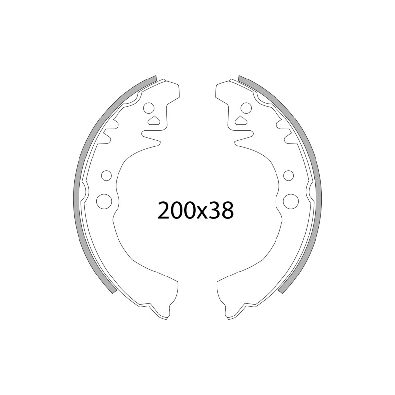 Jeu de mâchoires de frein arrière RMS Piaggio Porter 1.0 mâchoires de frein RMS