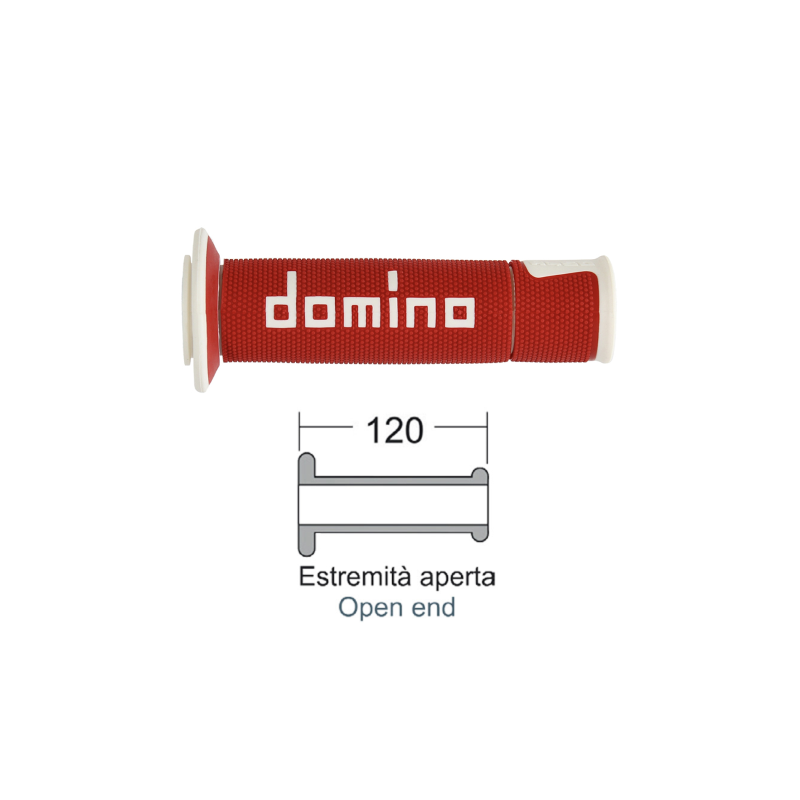 Domino Grips Road-Racing Red/White Grips Domino