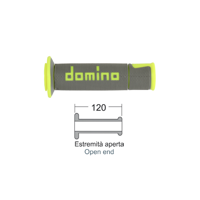 Domino Grips Road-Racing Grey/Fluo Grips Domino