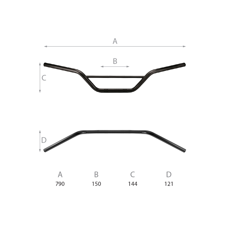 Guidon Domino Offroad L - 790mm Haltères Domino