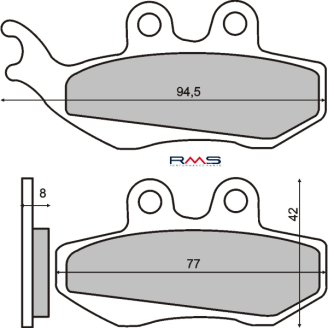 Pastiglie Freno Organiche Piaggio Hexagon Lx 125cc/Skipper St 125cc
