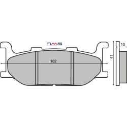 RMS Organic Brake Pads Yamaha Majesty 400cc Brake Pads RMS