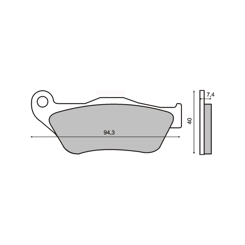 Plaquettes de frein frittées Sinter-Tech Yamaha X-Max 125cc Plaquettes de frein RMS