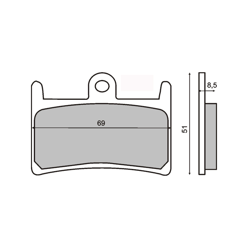 RMS Organic Brake Pads Yamaha T-Max 500 Brake Pads RMS