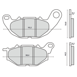 RMS Organic Brake Pads Yamaha 250cc Brake Pads RMS