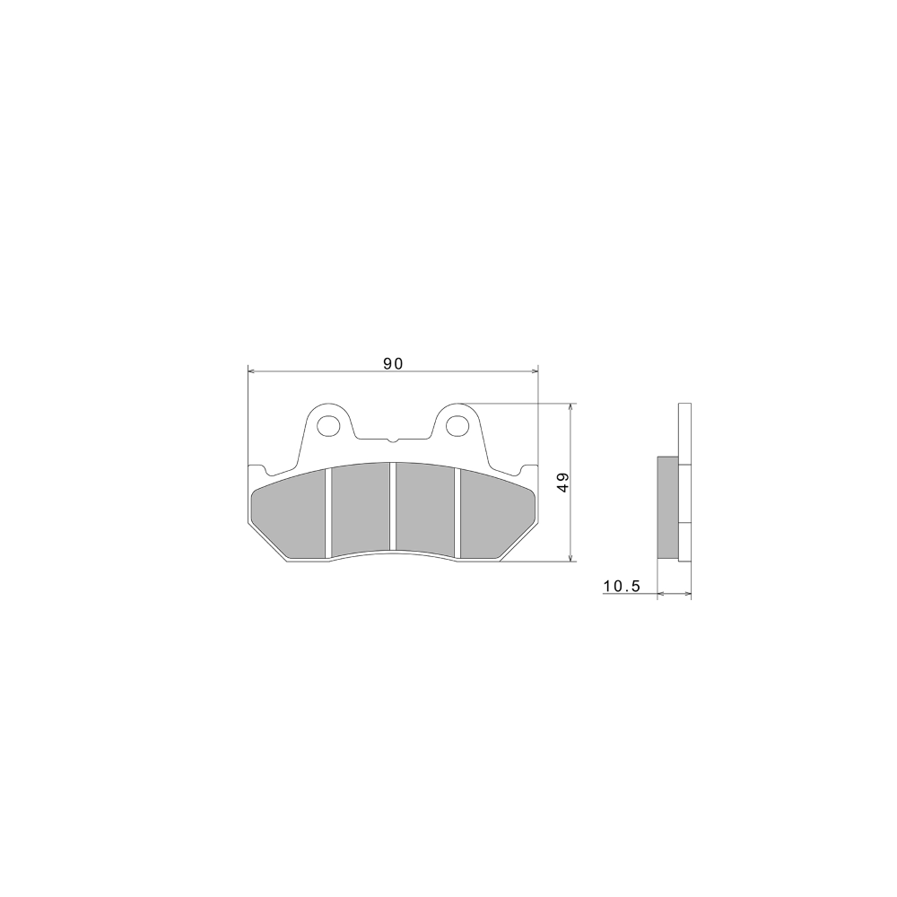 Pastiglie Freno Nissin A0011 Premium Semi-Metallic - 2P-201NS