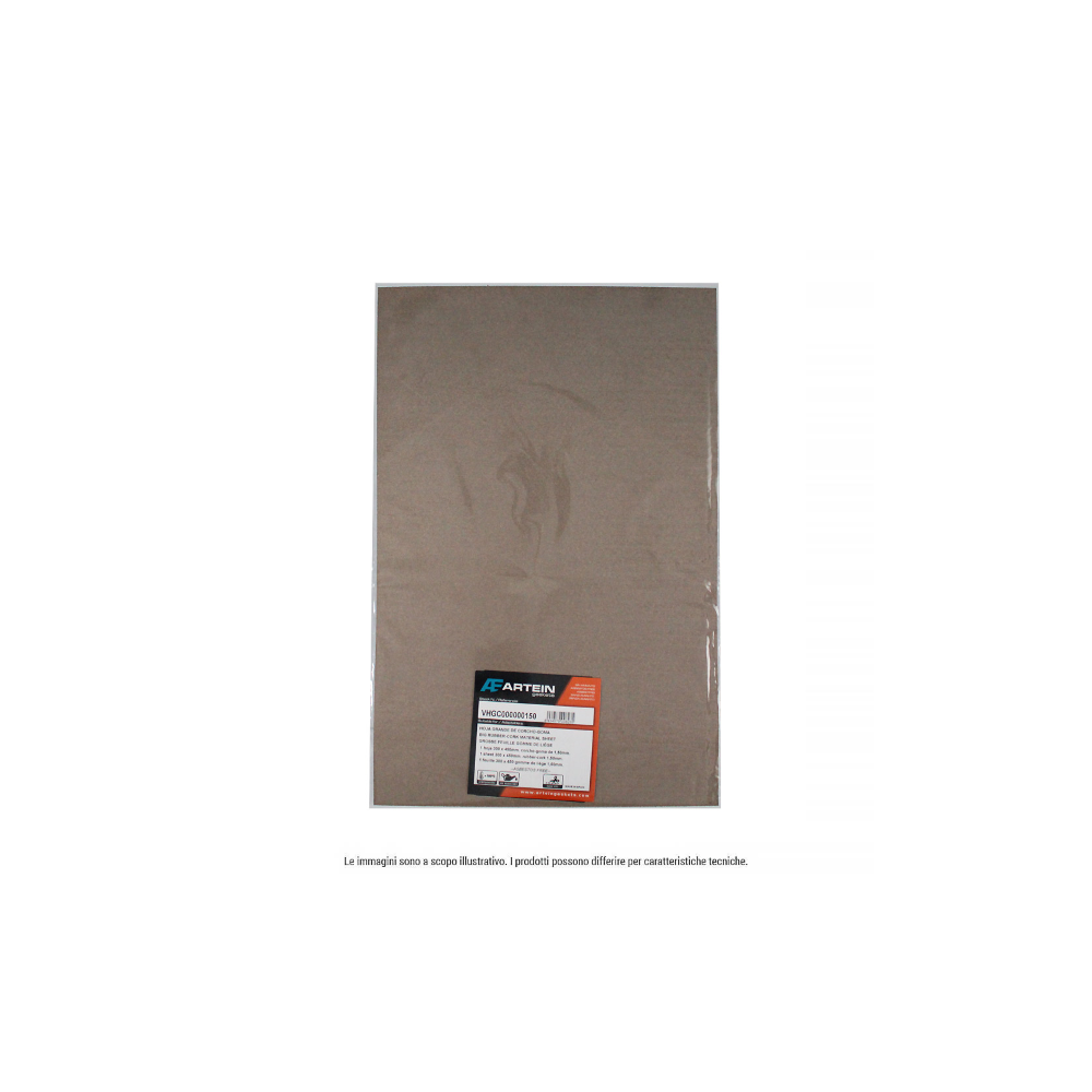 Foglio Per Guarnizioni Di Sughero Artein 300x450mm Spessore 1,50mm