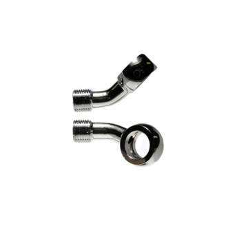 BANJO M10, 45 HAUT 25 GAUCHE, CHROMÉ flexibles de frein et petites pièces Evok