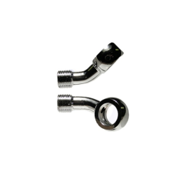 M10 Banjo 45° Su + 25° Sinistra, Cromato Tubi Freno Evok
