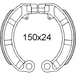 RMS Classic Pastillas de freno traseras Piaggio Vespa Px 125-150-200cc 1998gt 414450 Zapatas de freno Rms Classic