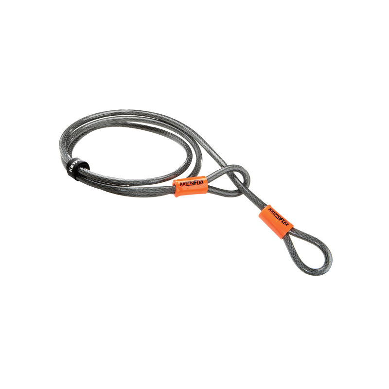 Câble double boucle KRYPTOFLEX - 5 x 760 mm, argent orange Cadenas et chaînes de vélo Kryptonite