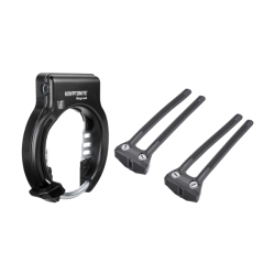 Lucchetto arco al telaio RING LOCK montaggio fascette flexible mount - nero