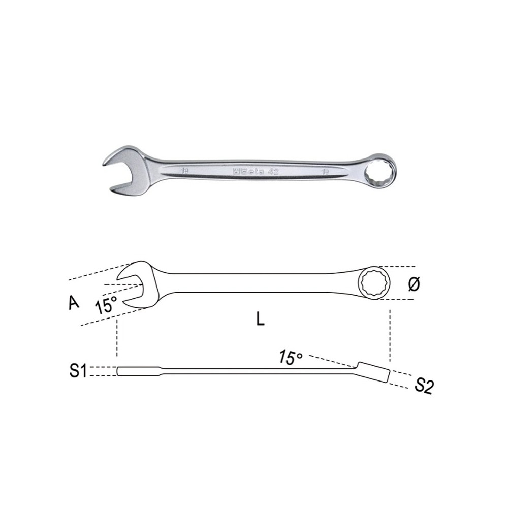 CHIAVE COMBINATA 6 - 42N  BETA