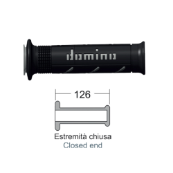 Manopole Domino mx2 Maxiscooter Nero/Grigio Manopole Domino