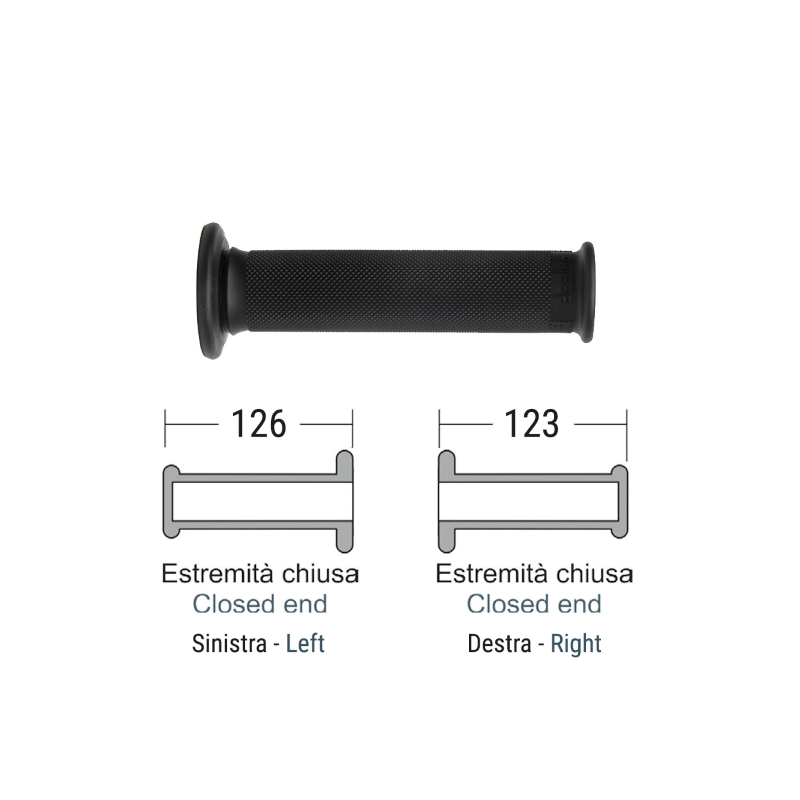 Domino Black Enduro Grips Grips Domino