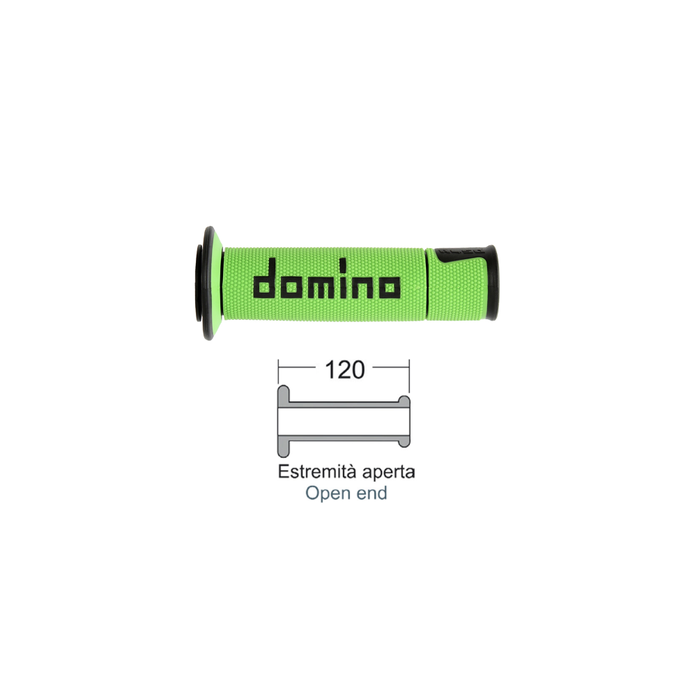 Manopole Domino Road-Racing Verde/Nero