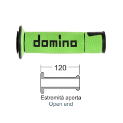 Manopole Domino Road-Racing Verde/Nero