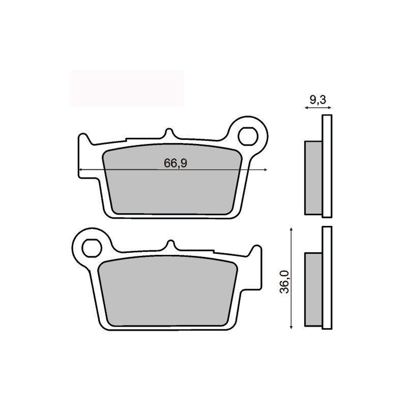 RMS Organic Brake Pads Yamaha YZ 125cc Brake Pads RMS