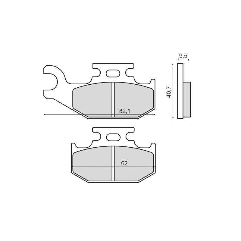 Plaquettes de Frein Organiques RMS Suzuki Kingquad 700cc Plaquettes de frein RMS