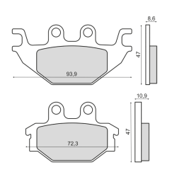 Pastillas de freno orgánicas RMS Kymco KXR 250cc Pastillas de freno RMS