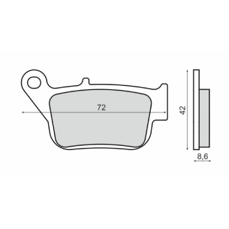 RMS Organic Brake Pads Yamaha YP250R X-Max Brake Pads RMS