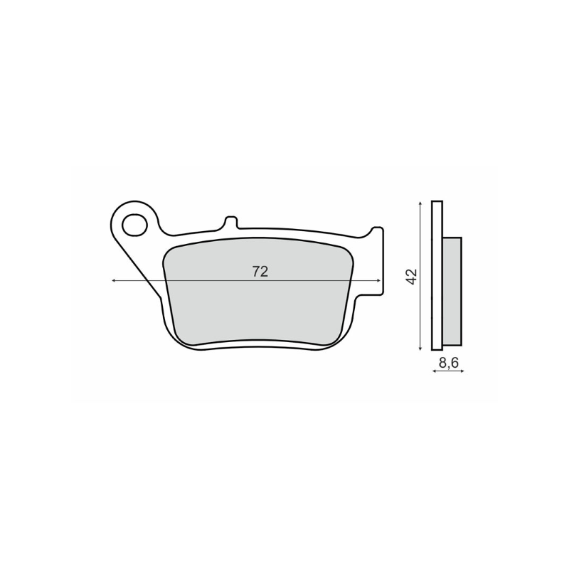  Organic Brake Pads Yamaha YP250R X-Max Brake Pads RMS