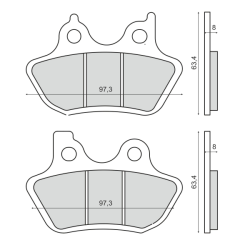 Plaquettes de Frein Frittée Sinter-Tech Harley Davidson XL R Sportster Plaquettes de frein RMS