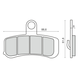 Pastiglie Freno Sinter-Tech Harley Davidson Fxd Dyana Pastiglie Freno RMS