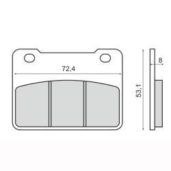 Pastillas de freno Sinter-Tech Sym Maxsym 400cc Pastillas de freno RMS