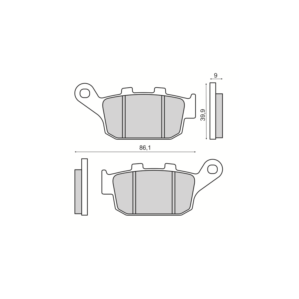 RMS Organic Brake Pads Honda X-ADV 750 Brake Pads RMS
