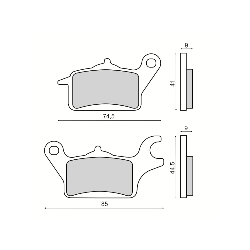 Pastillas de freno orgánicas RMS Yamaha Tricity 125 Pastillas de freno RMS