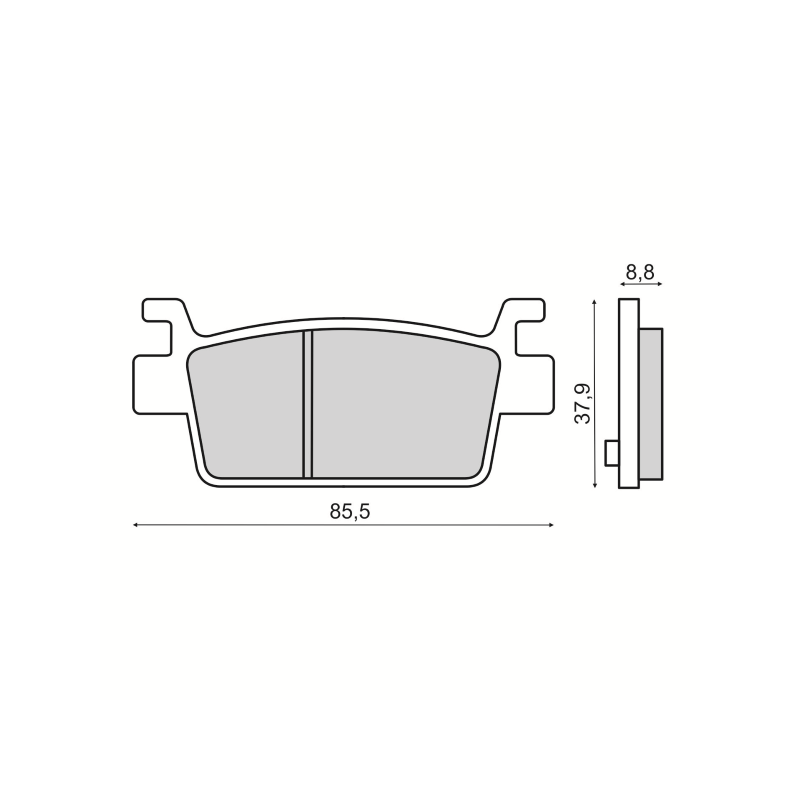  Organic Brake Pads Kymco AK550 Brake Pads RMS