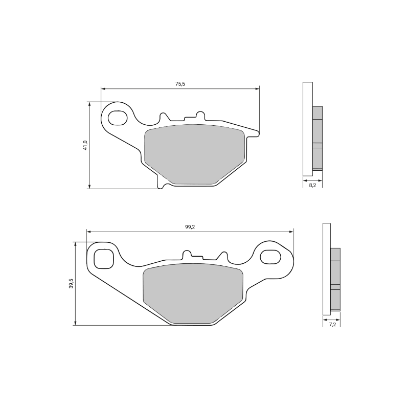  Organic Brake Pads Suzuki Street Magic 50 Brake Pads RMS