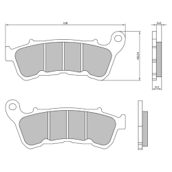 Sinter-Tech brake pads Harley Davidson 883 2014 Brake Pads RMS