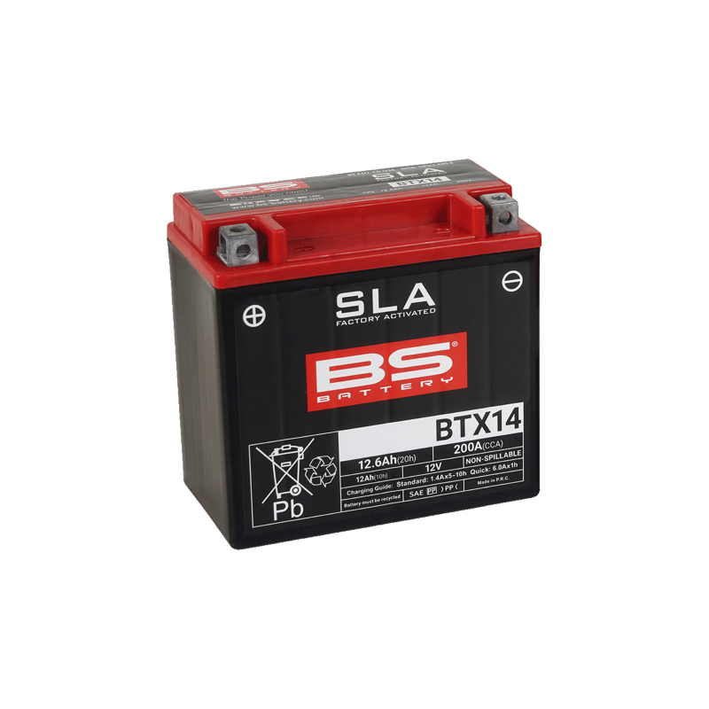 Batería BS sla BTX14 Baterías precargadas BS-Battery
