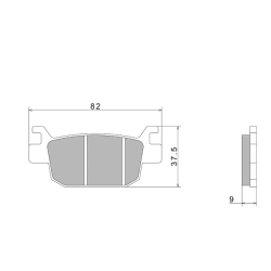 Pastiglie Freno Nissin A1020 Premium Semi-Metallic - 2P-334NS