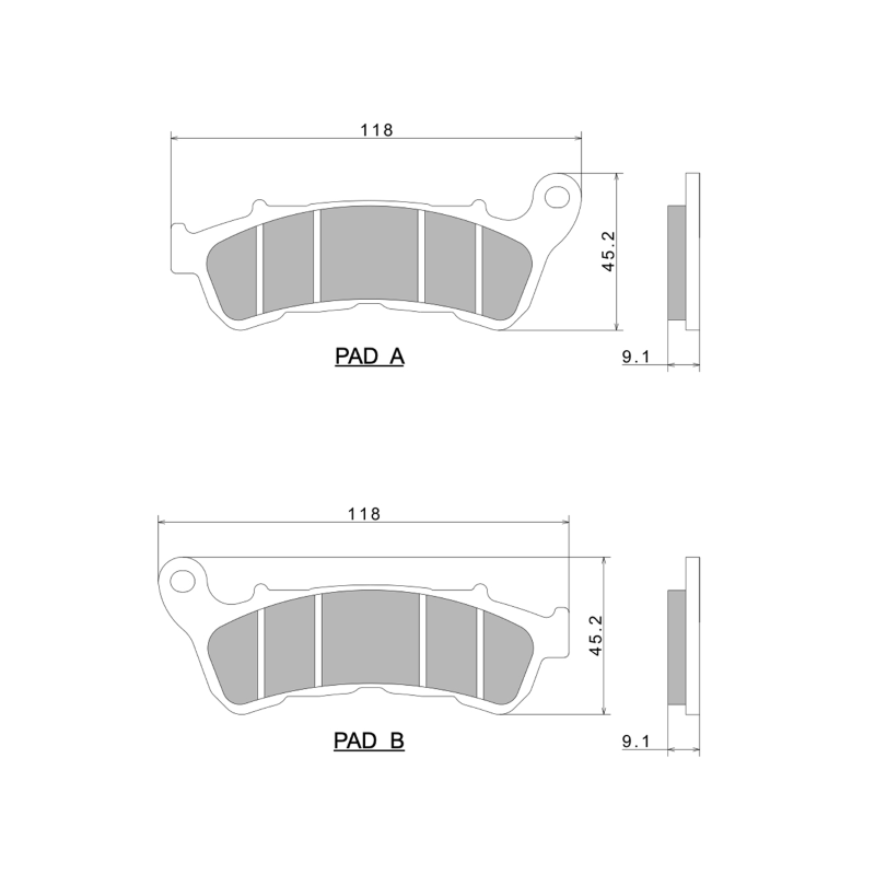 Pastiglie Freno Nissin A0900 Premium Semi-Metallic - 2P-308NS Pastiglie Freno Nissin
