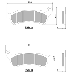 Pastiglie Freno Nissin A0900 Premium Semi-Metallic - 2P-308NS Pastiglie Freno Nissin