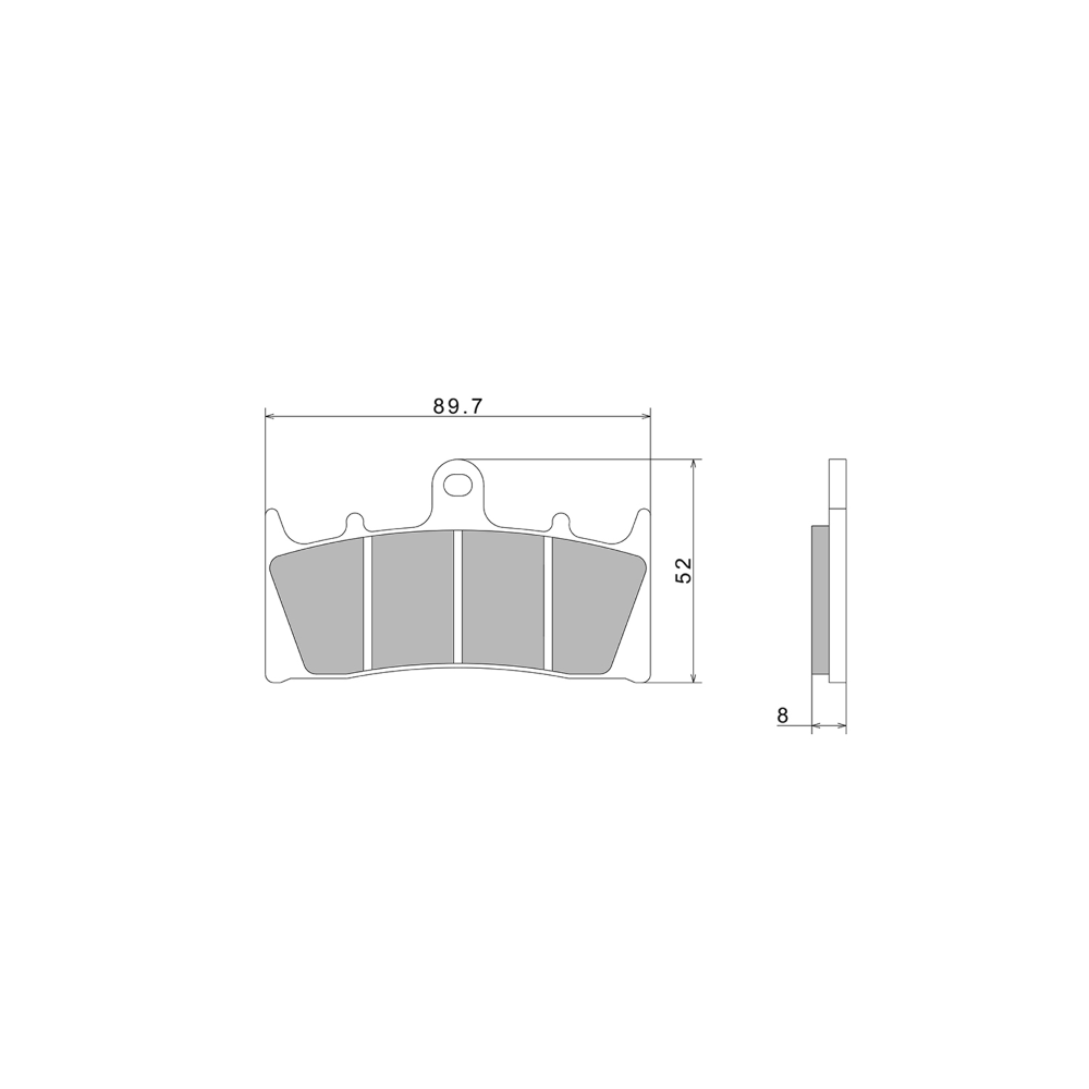 Pastiglie Freno Nissin A0440 Premium Semi-Metallic - 2P-248NS