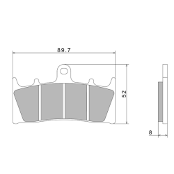 Pastiglie Freno Nissin A0440 Premium Semi-Metallic - 2P-248NS Pastiglie Freno Nissin