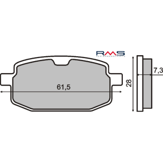 Pastiglie Freno RMS Organiche Italjet Pista 50cc RMS