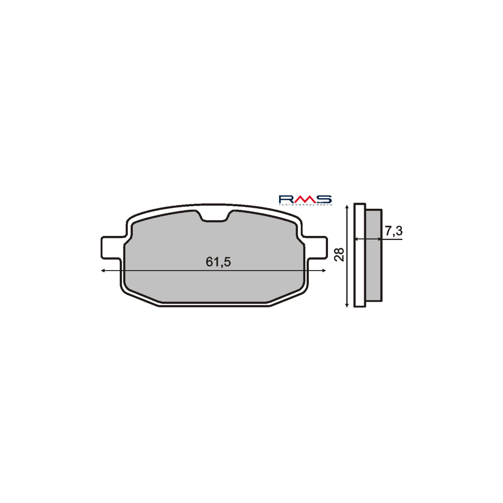 Pastiglie Freno RMS Organiche Italjet Pista 50cc RMS