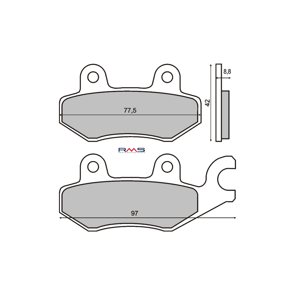 Pastiglie Freno RMS Organiche Kymco Dink 125-150cc RMS